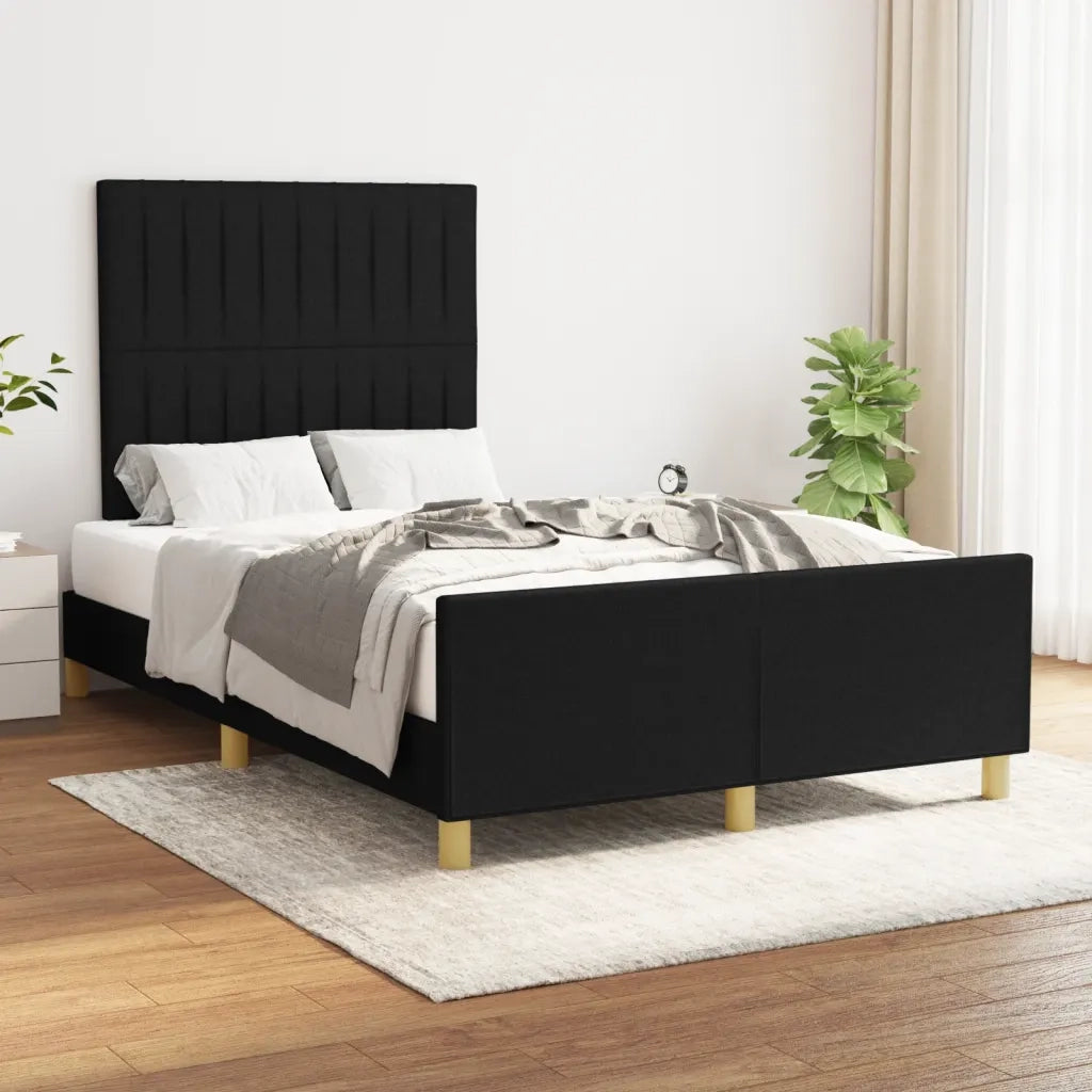 Giroletto senza Materasso Nero 120x200 cm Tessuto