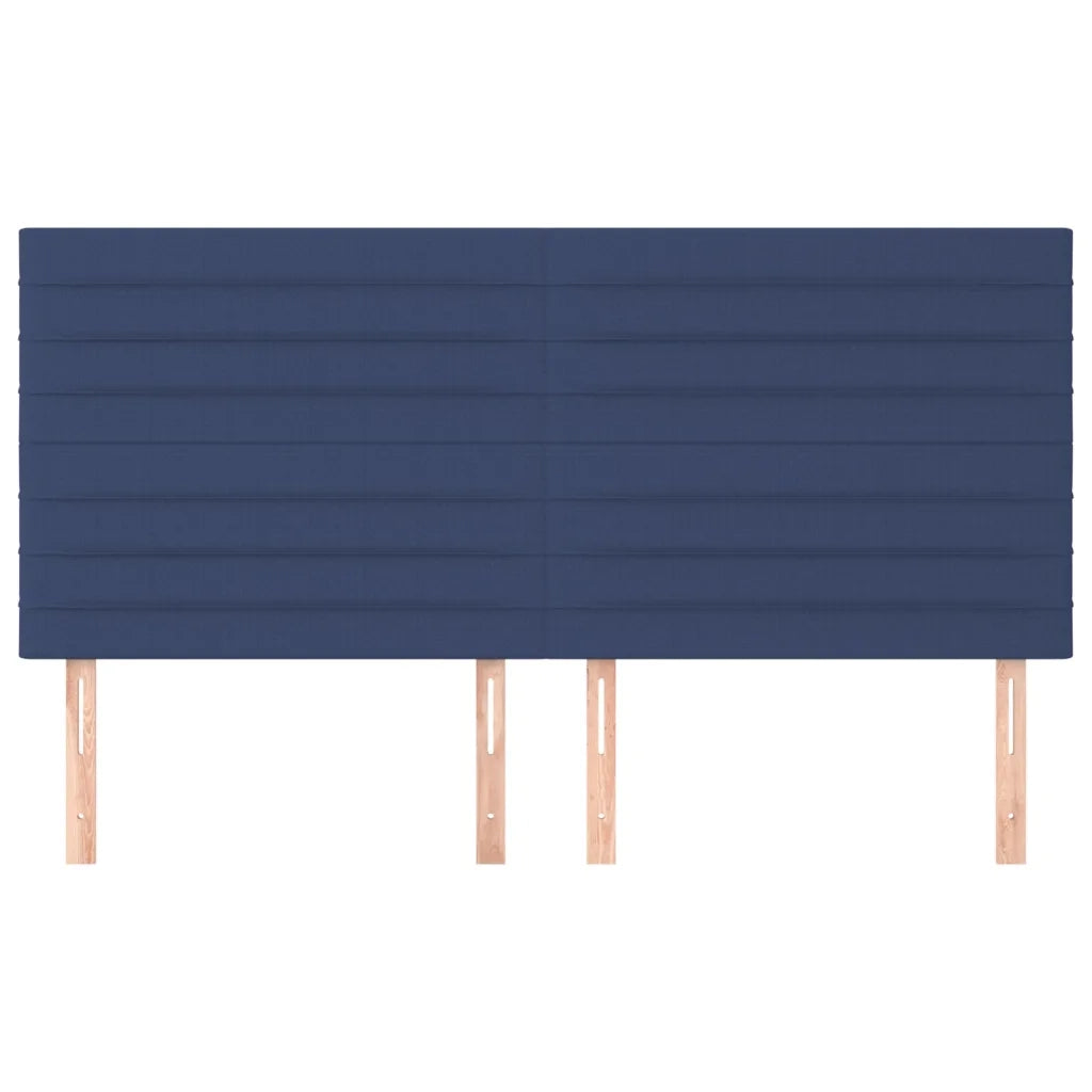 Testiera-Testata-Testiera Decorativa Blu 160x5x118/128 cm Tessuto 986293