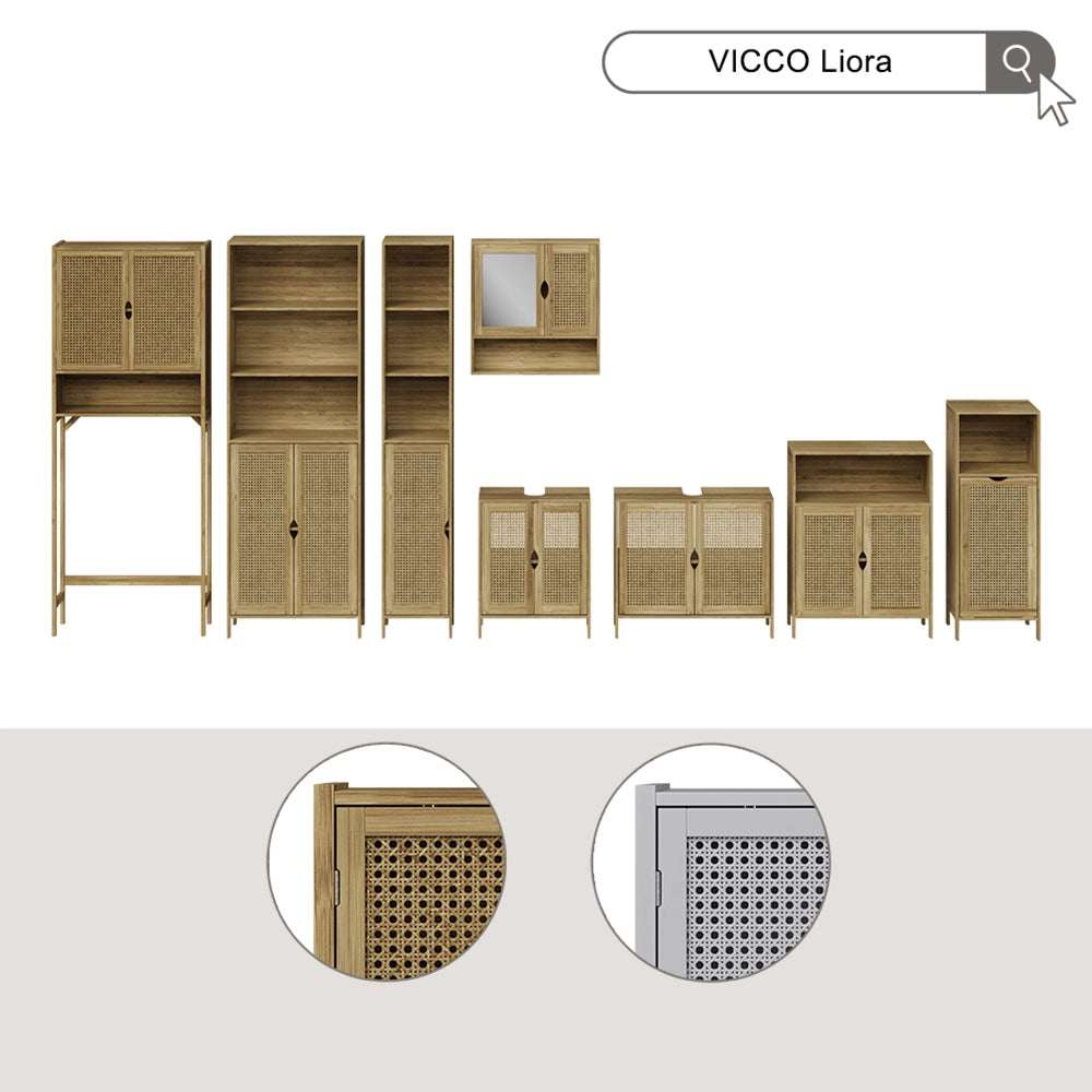Vicco Set di mobili da bagno Bambù 3 parti