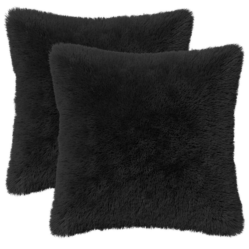Federa 2 pcs HEERLEN Nero 30 x 30 cm Fleece PV 907569