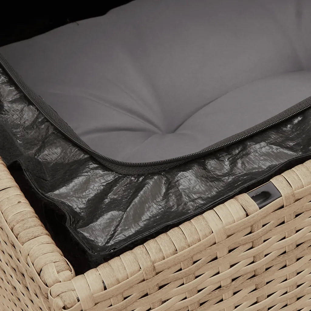 Set Divano da Giardino 8 pz con Cuscini Beige Misto Polyrattan 3256010