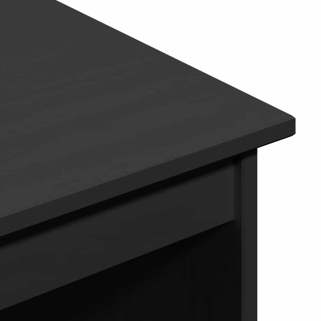 Set Scrivania | Tavolo da Ufficio e mobiletto su ruote MOSS 2 pz Nero