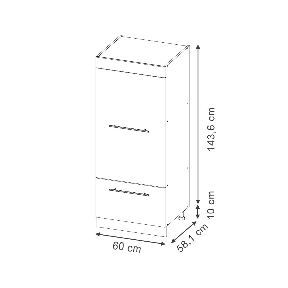 Vicco Set mobili bagno GrigioBeige 60 cm