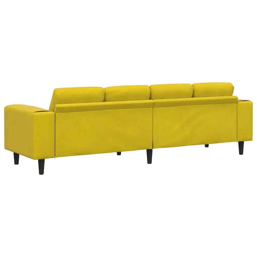 Divano per Soggiorno Giallo 250 x 77 x 76 cm 3335097