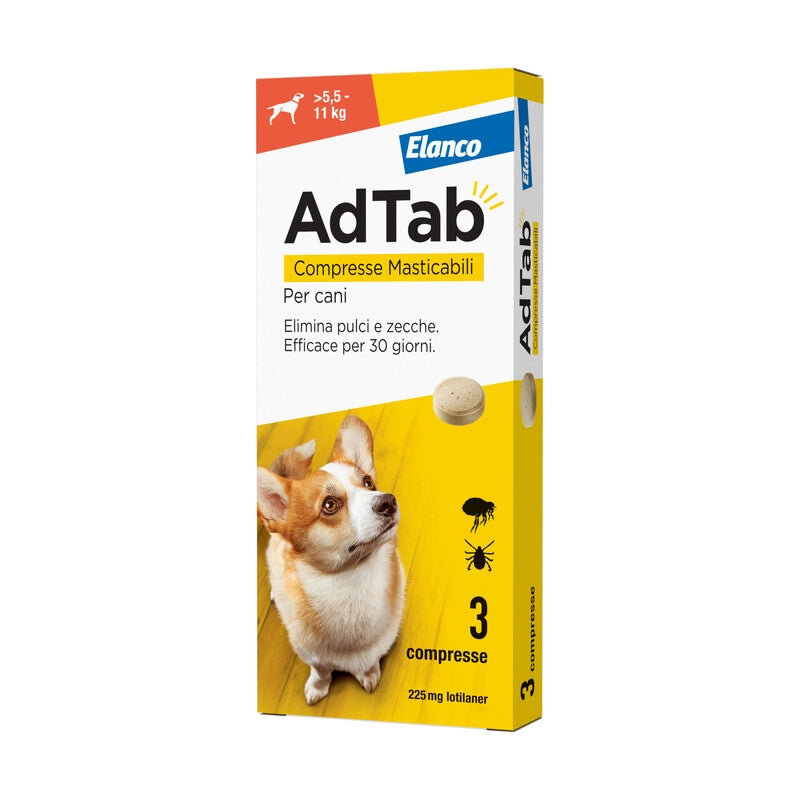 ADTAB COMPRESSE MASTICABILI P/CANI 5,5 - 11 KG