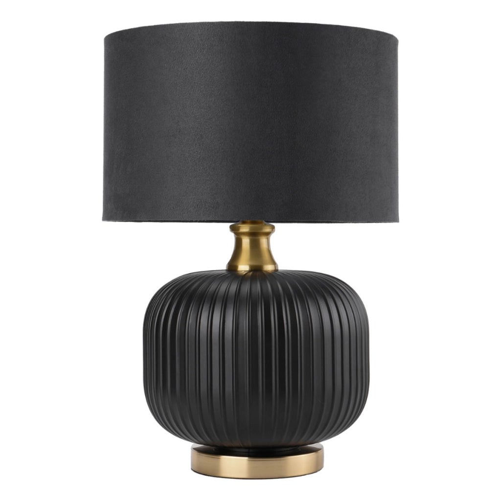Lampada da tavolo Tamiza piccola nera/oro E27 48cm