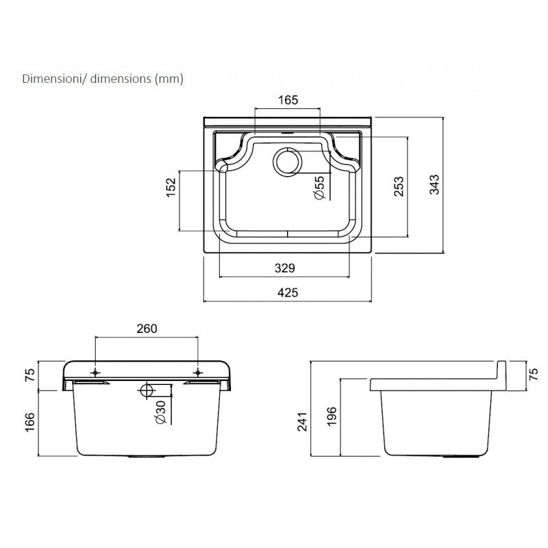 Pilozzo Mini a muro 42,5x34 cm da esterno  Bianco  Compatto e resistente Giardino e garage  Kit di montaggio  Negrari