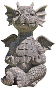Statua di Drago per Esterno - Decorazione di Giardino - Decorazione di Muro Esterno - Statua di Drago per Yoga Zen - Decorazione Esterna Carina