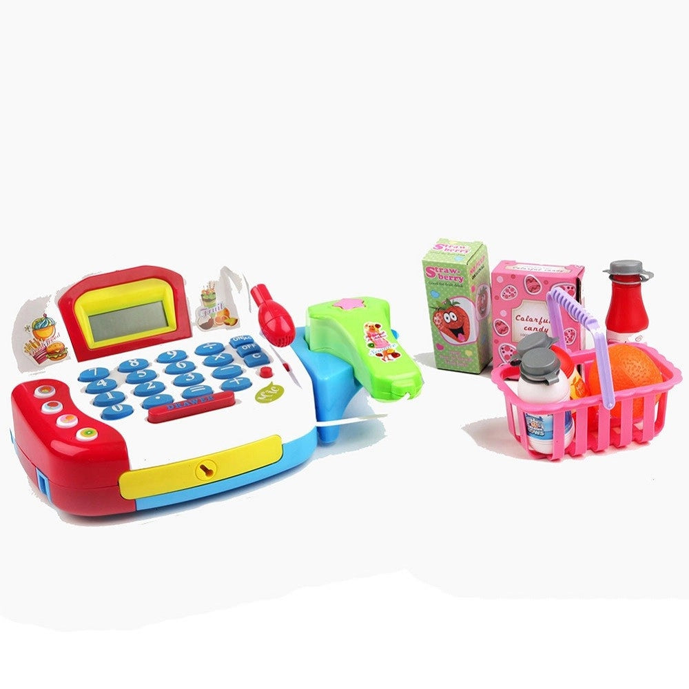 Trade Shop - Registratore Cassa Giocattolo Con Scanner Calcolatrice E Microfono Funzionanti -