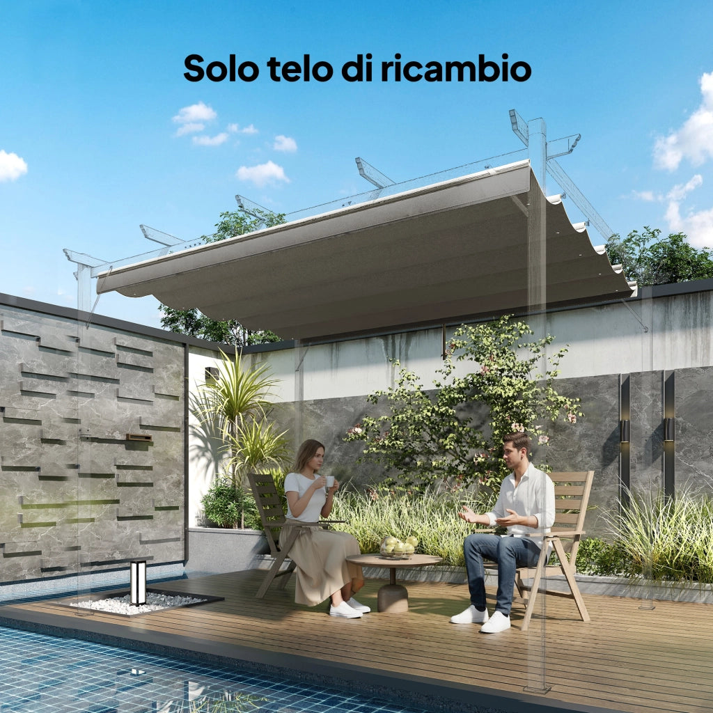 Tettuccio per Gazebo 3x3 m ¨C Minimal ¨C Grigio Chiaro