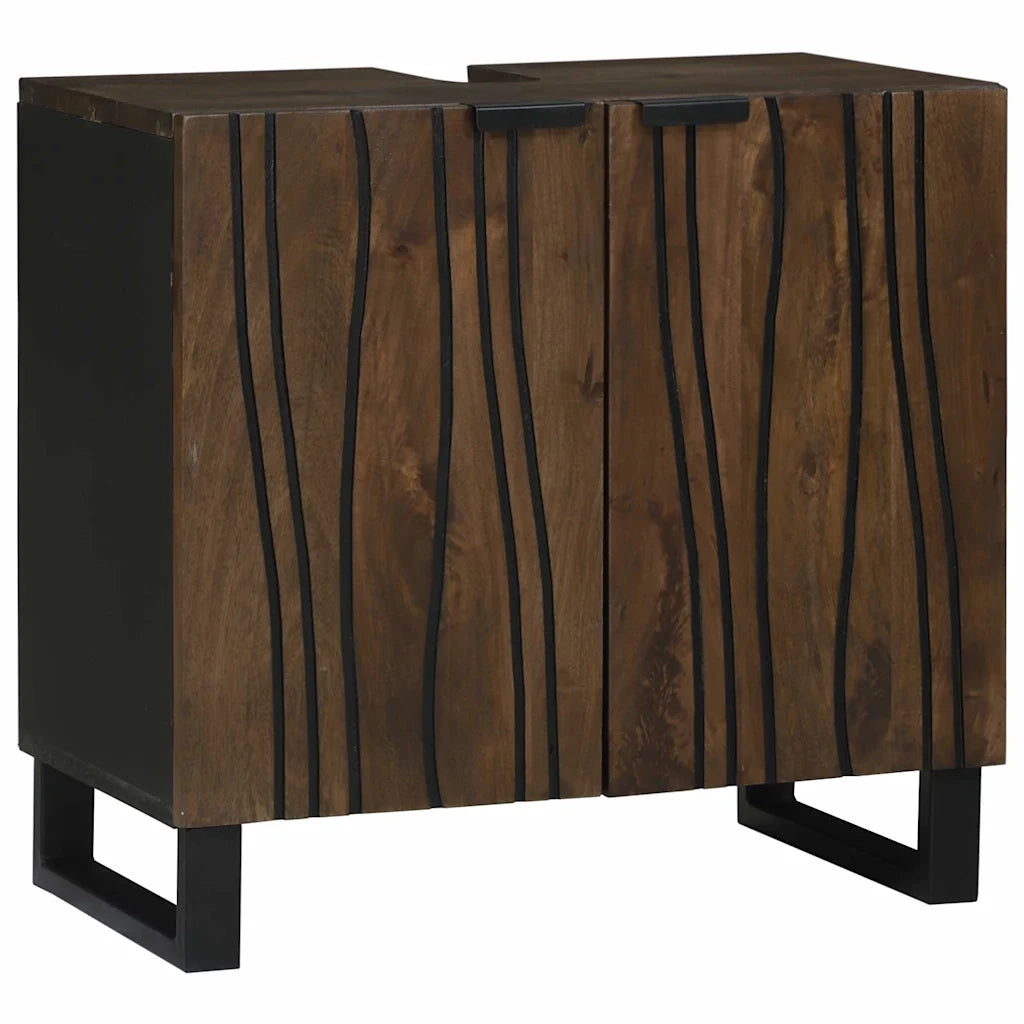 Mobile Lavabo | Armadio per Lavabo da Bagno con porta Noce 62 x 33 x 58 cm