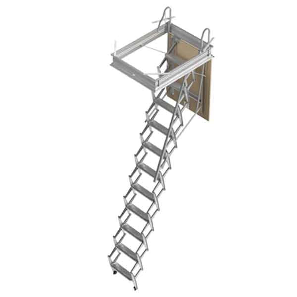 SCALA RETRATTILE A PANTOGRAFO 70x100 cm -11 Gradini - H 300 cm - CARDINALE
