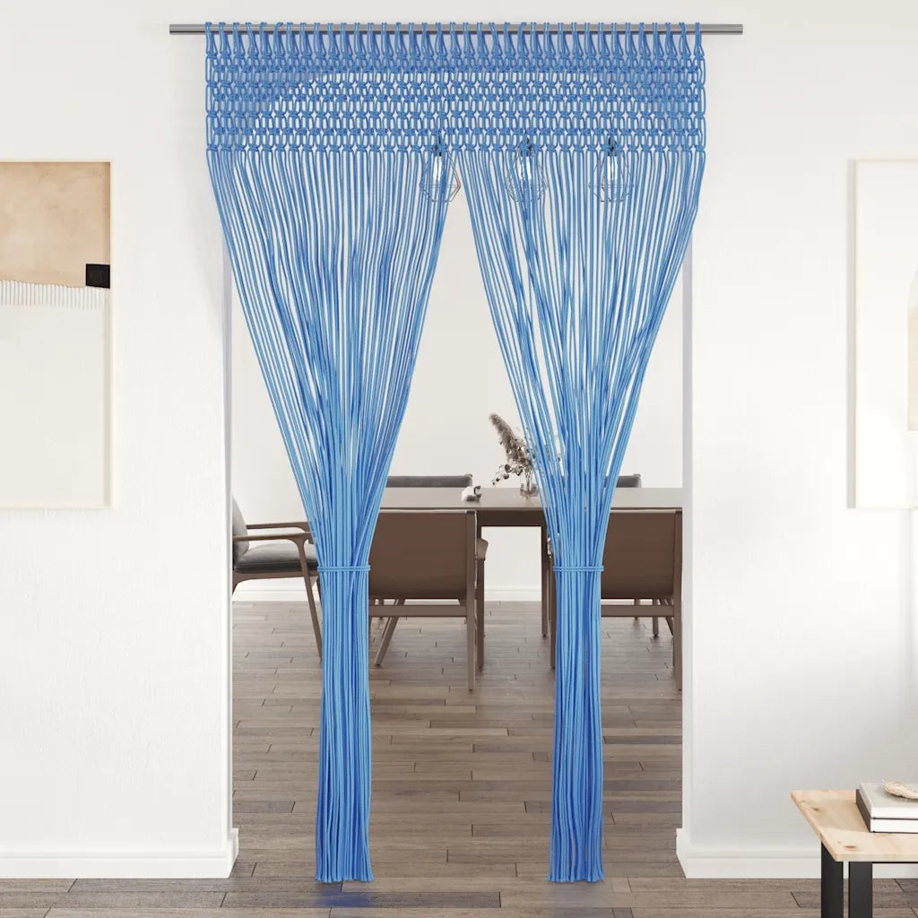 Tenda Macram¨¨ Blu 140x240 cm in Cotone