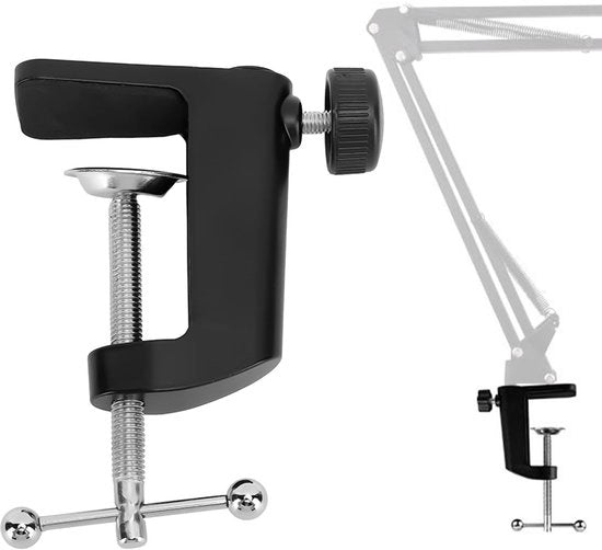 Cucitrice per scrivania - Cucitura per tavolo da ufficio - Nero - Massimo 61 mm - Leggera e robusta - Adatta per lampade da scrivania - Inclusa viti di fissaggio