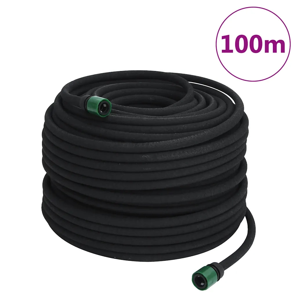Tubo di Irrigazione da Giardino Nero 0,6" 100 m in Gomma 155875