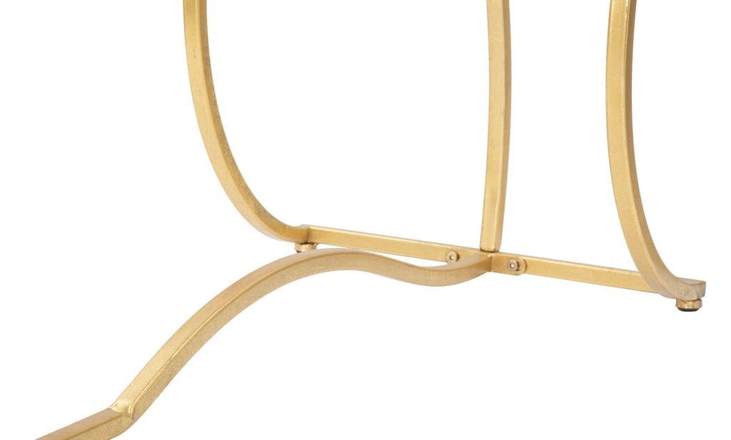 Console Sunshine 130x40x75 cm in Ferro e Specchio Oro e Nero