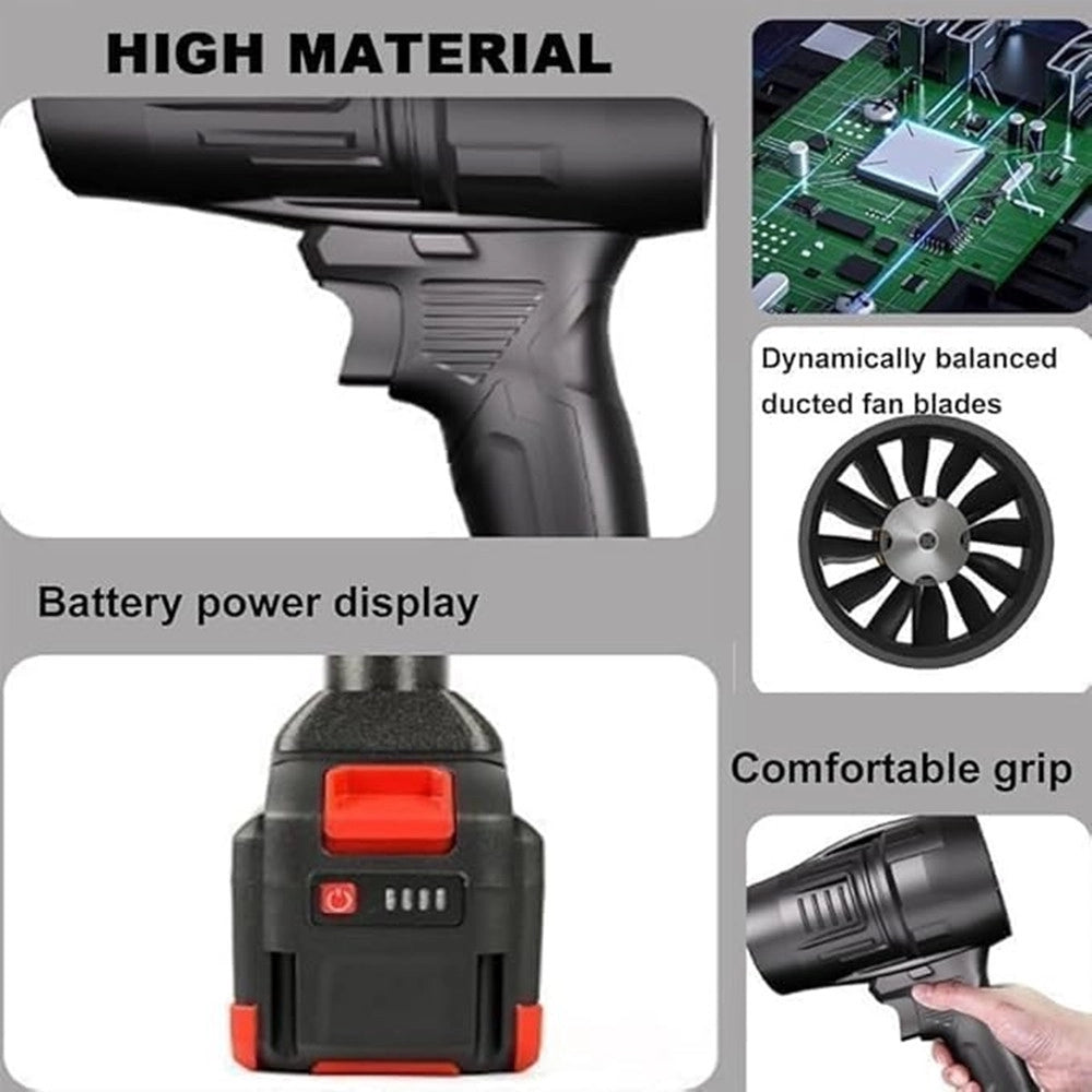 Trade Shop - Soffiatore A Doppia Batteria 48 V Per Foglie Asciugatrice Turbo Ventola Per Auto -
