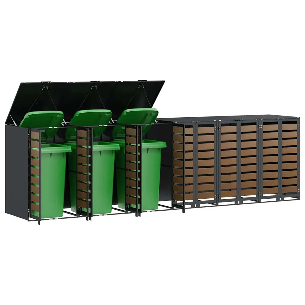 Contenitore per Rifiuti per 3 Bidoni 340 x 77.5 x 115.5 cm 3394772