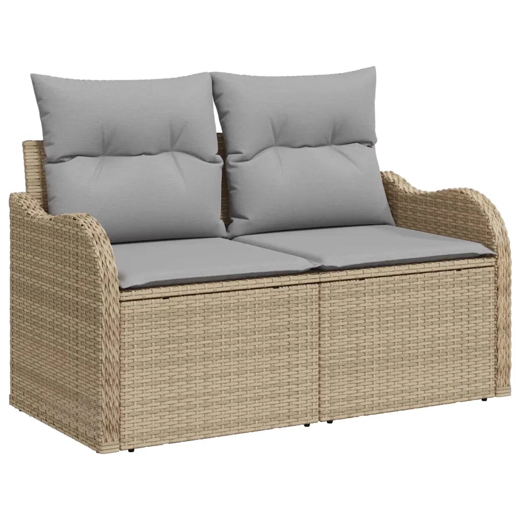 Set Divano da Giardino 11 pcs Beige Poly Rattan 3358247