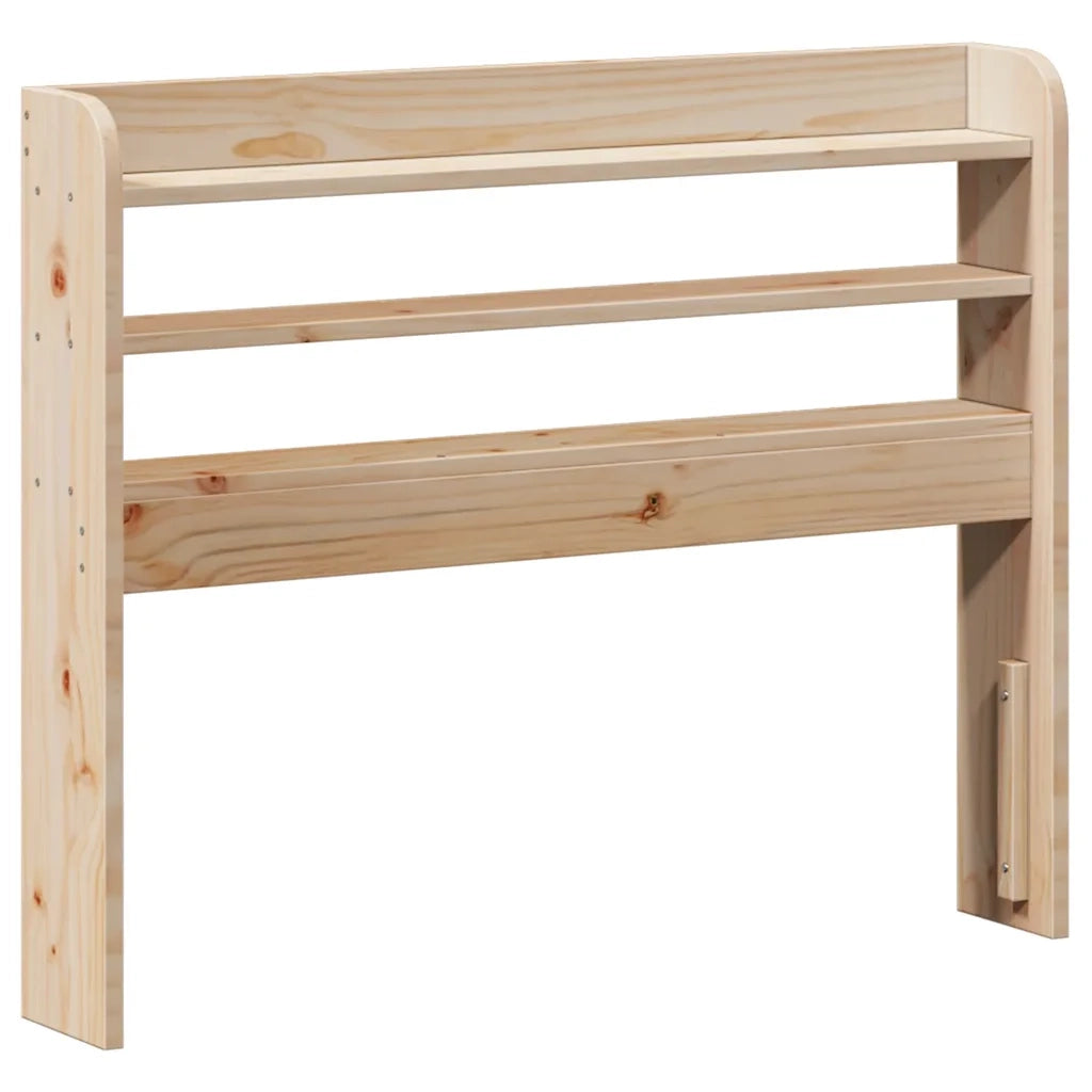 Letto singolo | Letto per adulti | Giroletto con Testiera 90x190 cm in Legno Massello di Pino