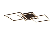 Plafoniera LED, metallo, nero opaco, 74,5x7x35,2 cm, Trail