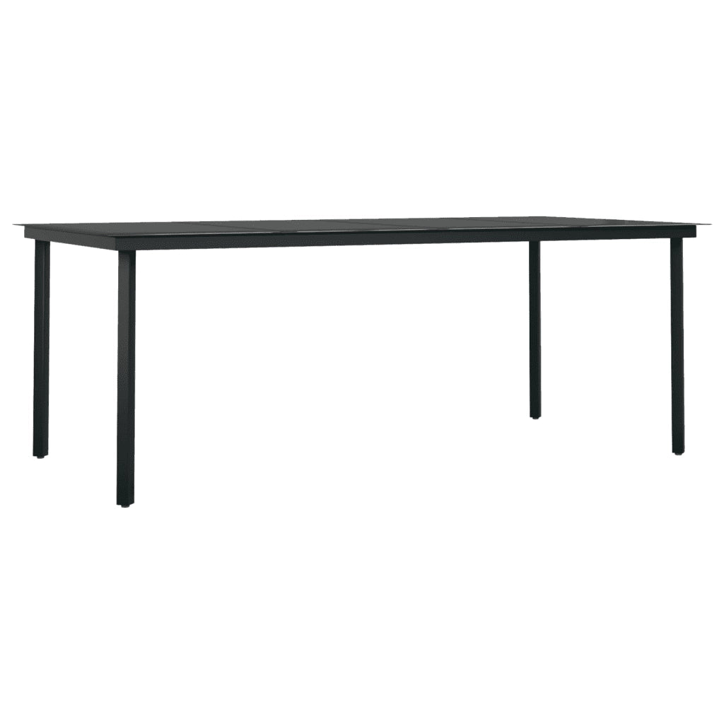 Set da Pranzo per Giardino 9 pz con Cuscini Nero 3099172
