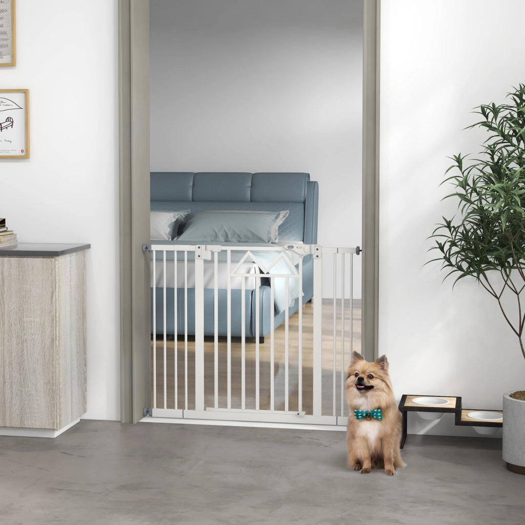 Cancelletto per Cani ¨C Minimal ¨C Bianco Acciaio 74-100x76 cm