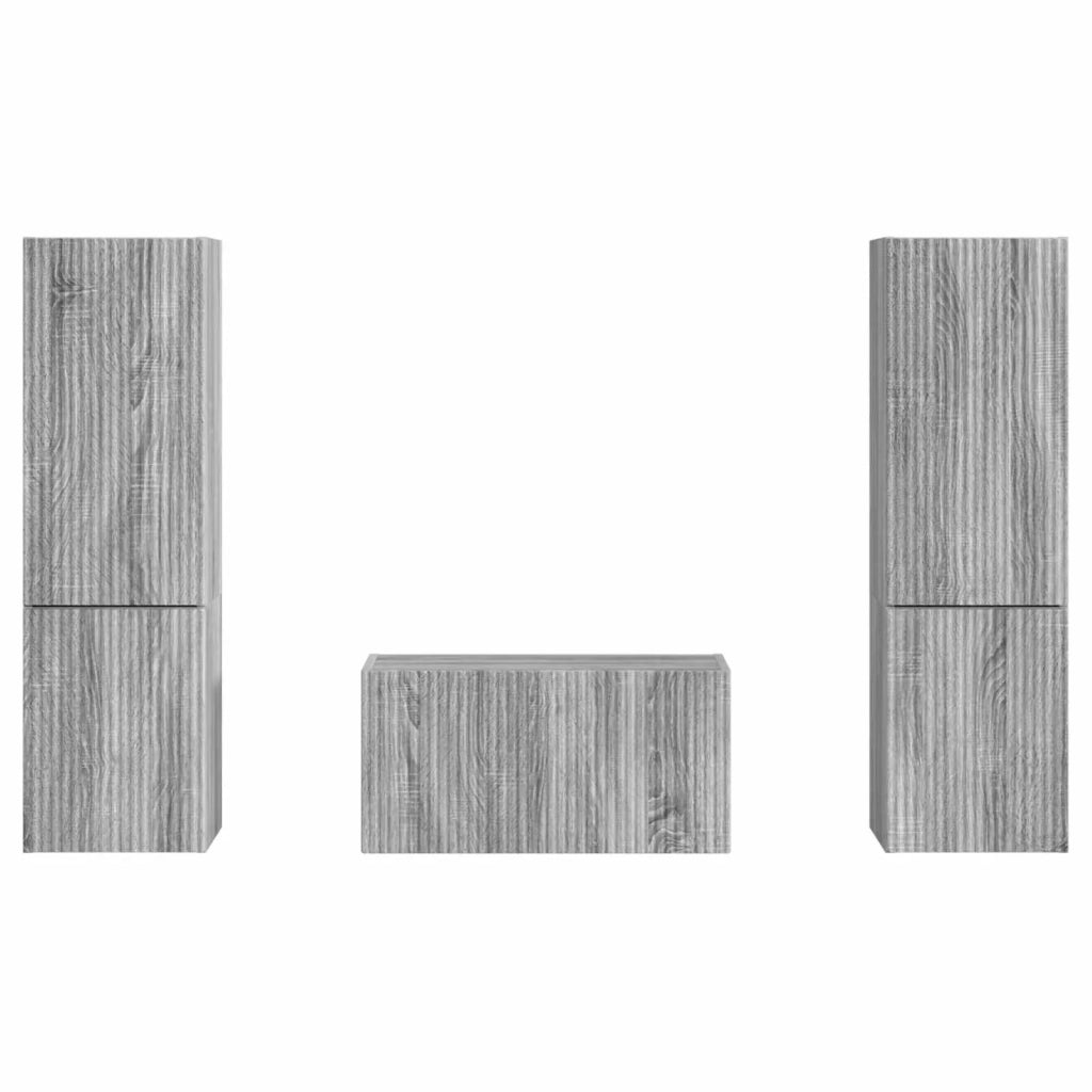 Set mobile TV 5 pcs Grigio Sonoma Legno multistrato 3409102