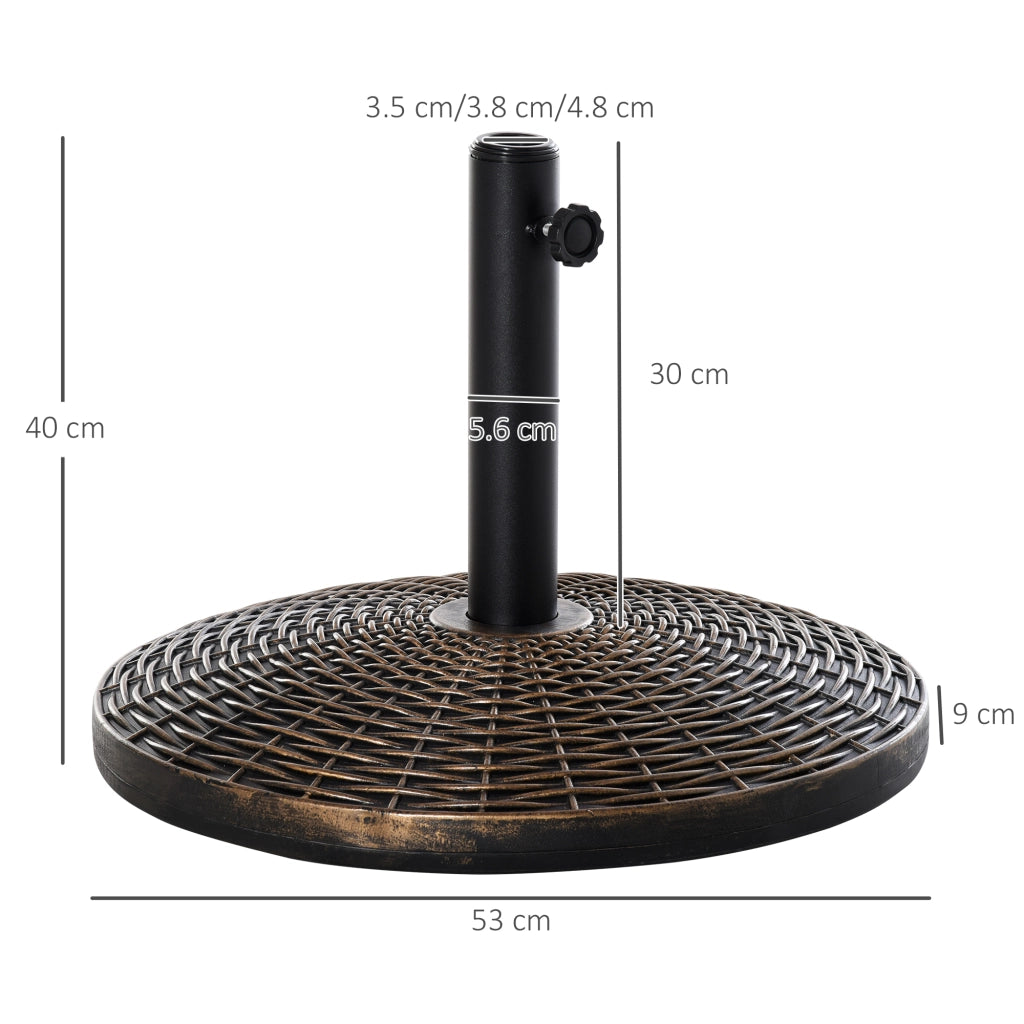 Base per Ombrellone Rotonda ¨C Minimal ¨C Plastica Effetto Rattan