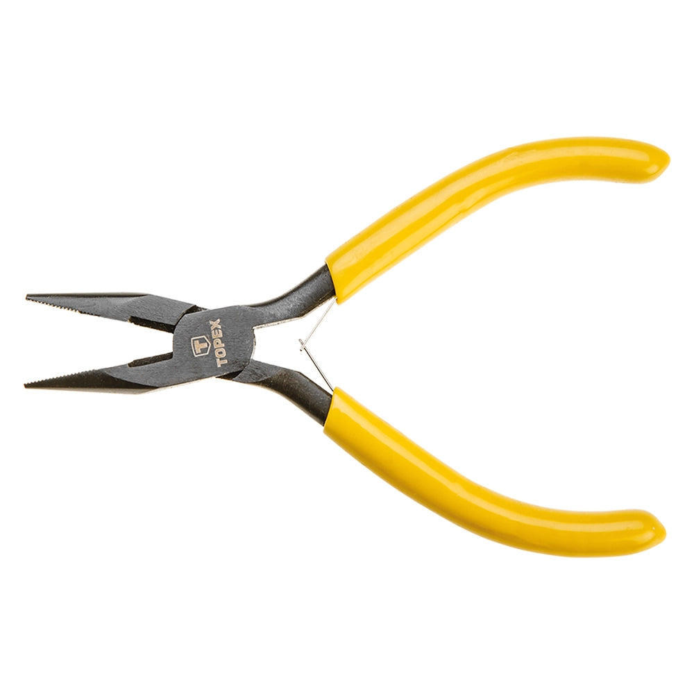 Pinza Becco Lungo di Precisione Topex con Manici Plastificati 125 mm