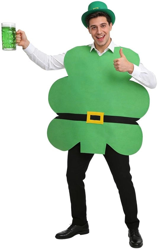 Costume per Adulto da St. Patrick's Day - Disegno a Foglie di Fagiolo - Design Verde - Costume per Festa - Progettazione di Maglia Comoda - Abito da Festa per Feste