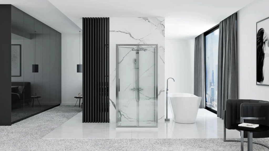 Cabina Doccia A Parete Rea Rapid Slide Chrome 120x100