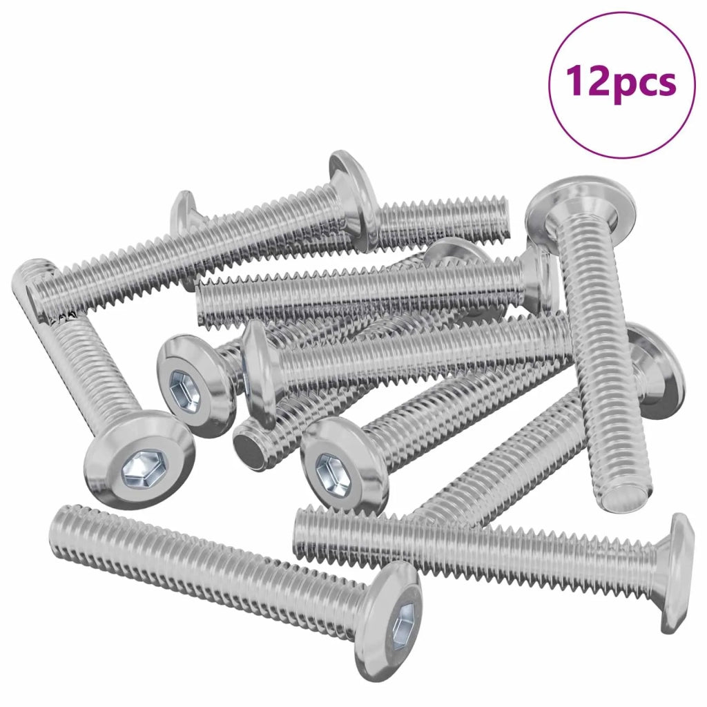Vite con Testa Bloccante 12 pz Argento M6 x 35 mm Acciaio CFW6765034