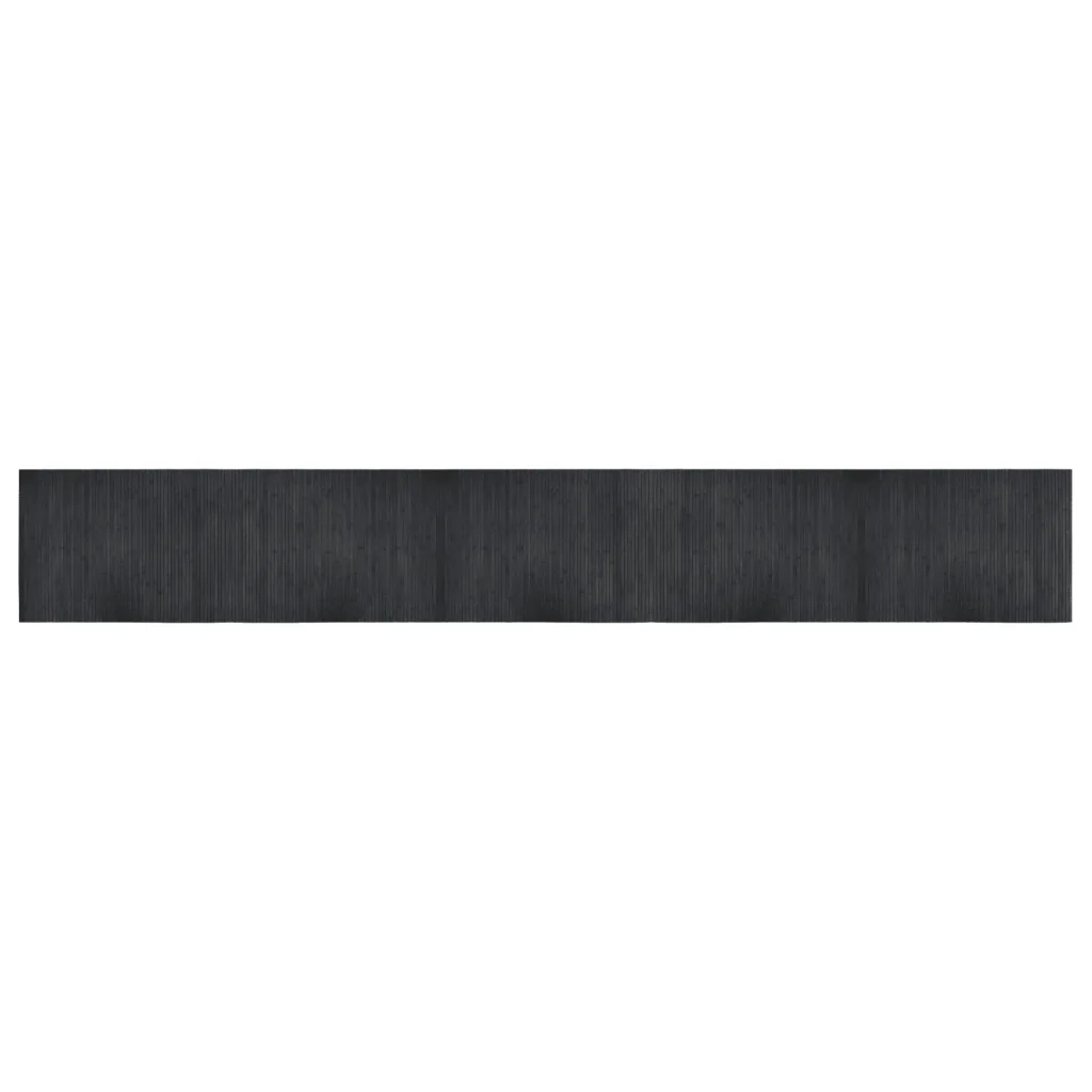 Tappeto Rettangolare Grigio 70x500 cm in Bambù 376766