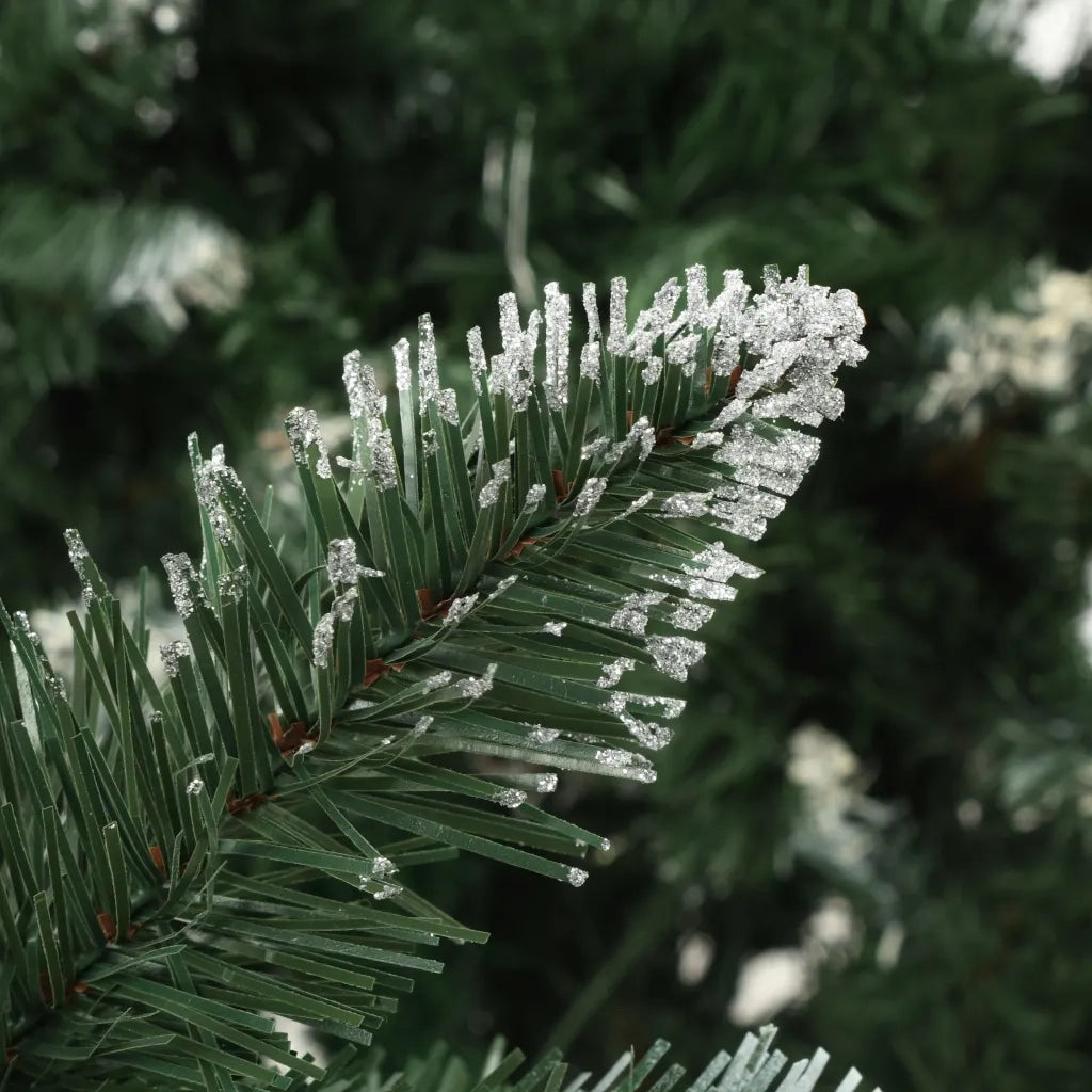 Albero di Natale | Decorazioni natalizie Artificiale Pigne e Brillantini Bianchi 210 cm
