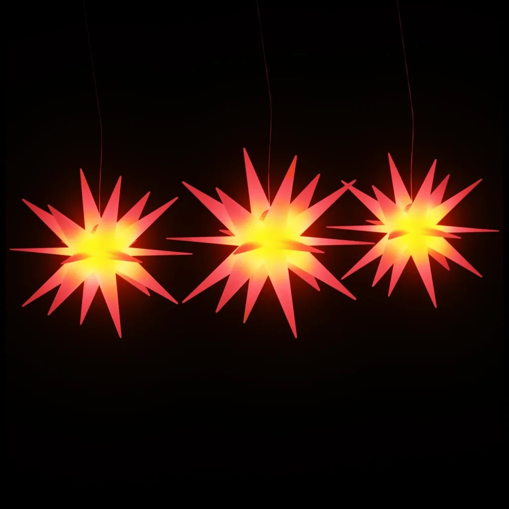 Luci di Natale con LED 3 pz-Luci decorative natalizie Pieghevoli Rosse