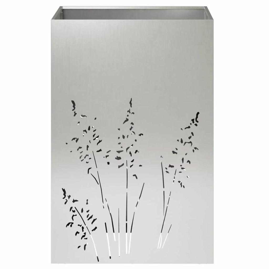 Vaso da giardino 2 pz Argento 50 x 50 x 75 cm Acciaio Inox 8005773