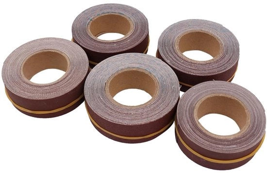 Scheda di schiacciatura in rullo da 6 metri - Trama nylon - Cinque rulli - Corso 150/240/320/400/600 - Peso 532 gram - Sottile abrasione