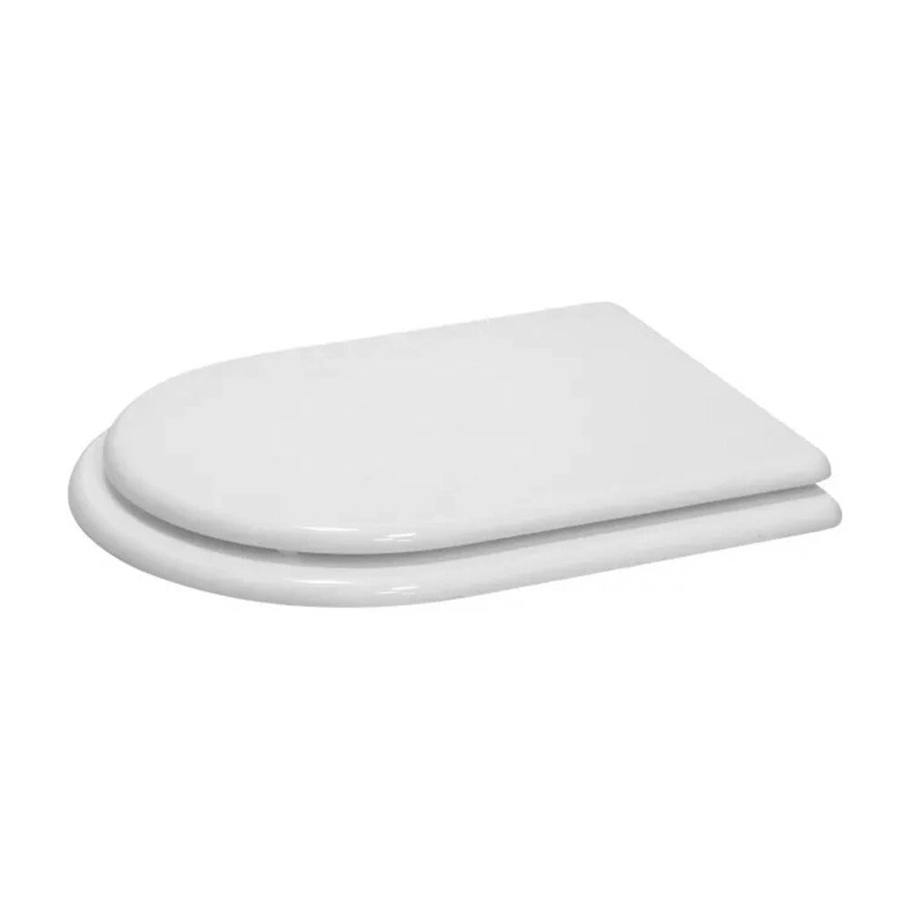 Copriwater Cesame Sintesi dedicato in legno rivestito bianco con cerniere