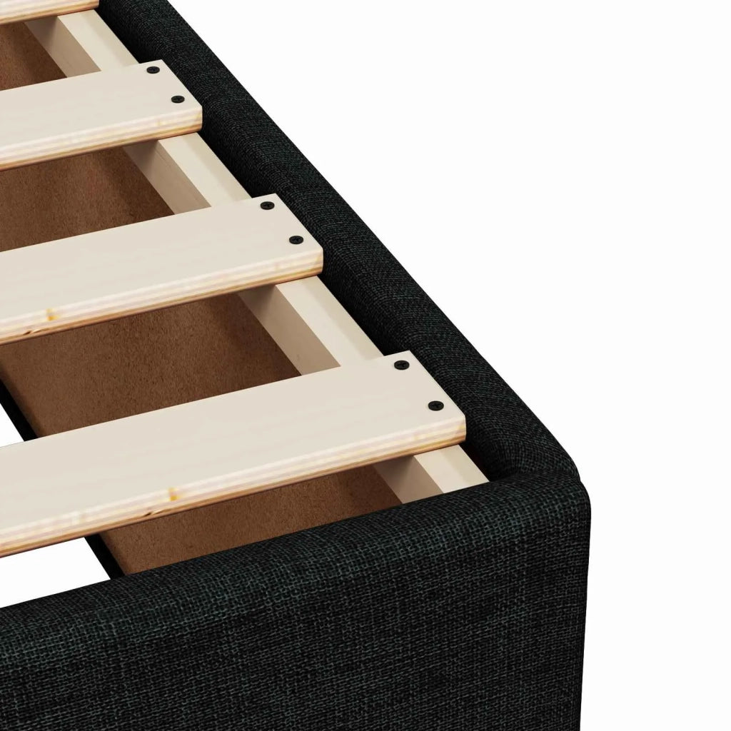 Letto box spring con materasso Nero 180 x 200 cm Tessuto 3451016