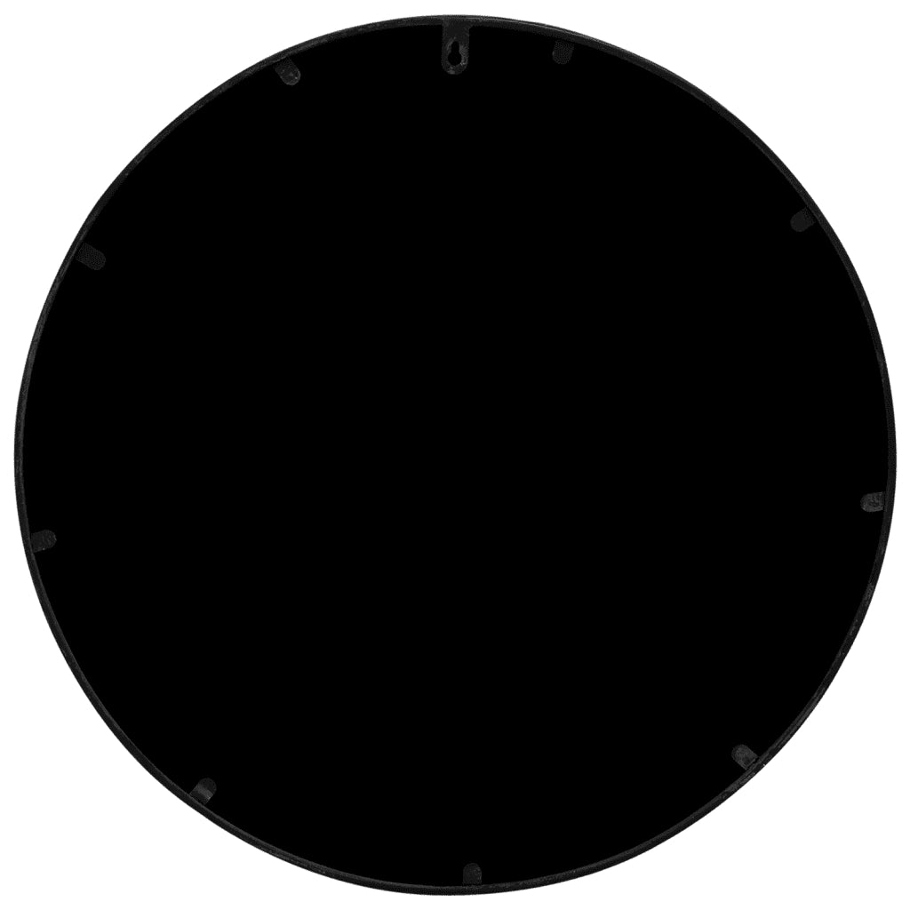 Specchio da Giardino Nero 40x3 cm in Ferro Rotondo da Esterno 318366