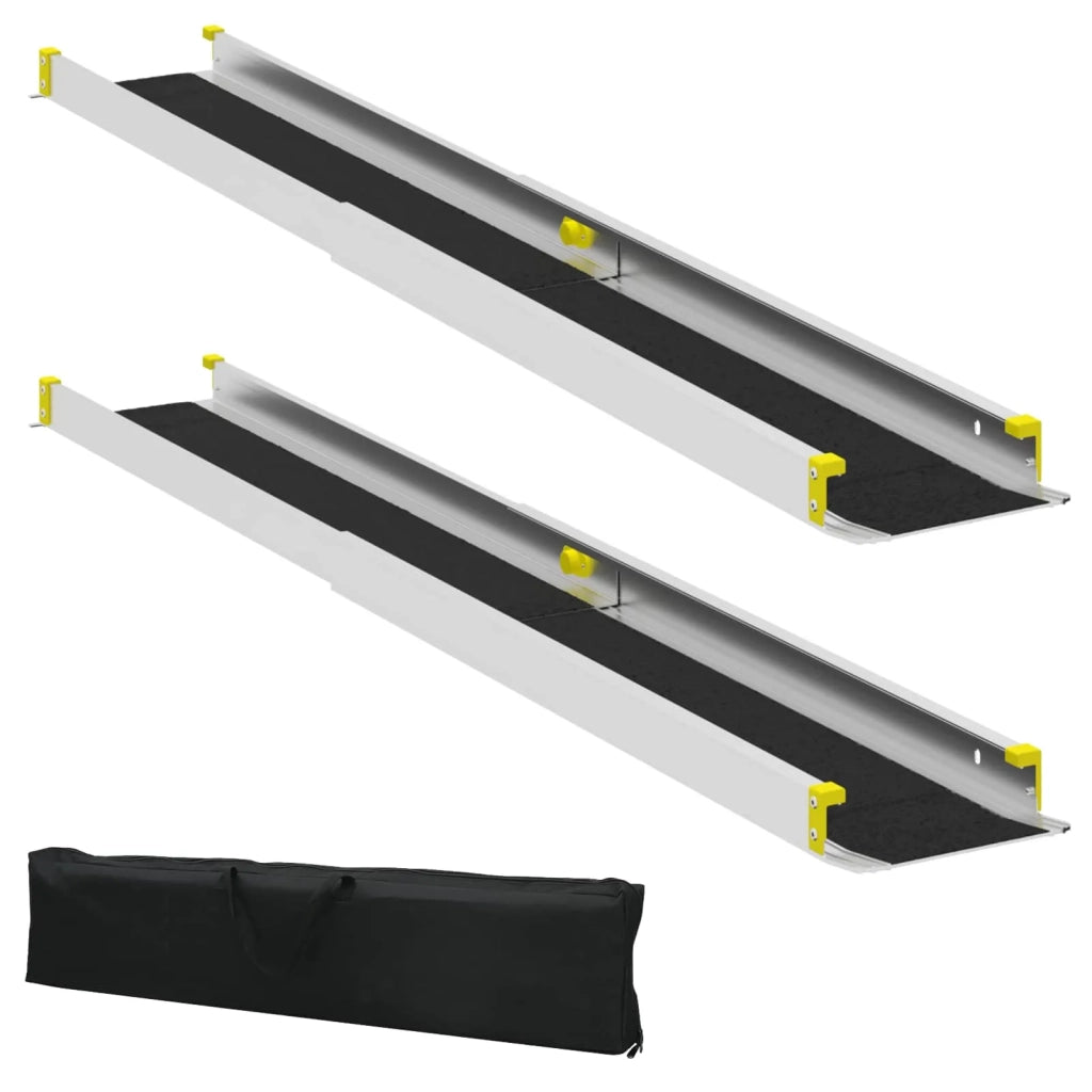 Ramp for Wheelchair 270 kg 2 pcs Nero 152 x 19 x 5,5 cm 42021091