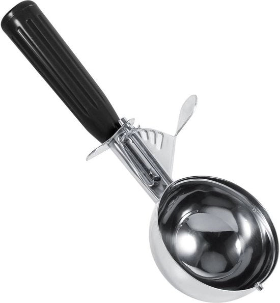Lama di metallo inossidabile per cucchiai di ghiaccio per preparazione di dessert e torte - manici di silicone morbidi - sicuro per lavastoviglie (47 cm)