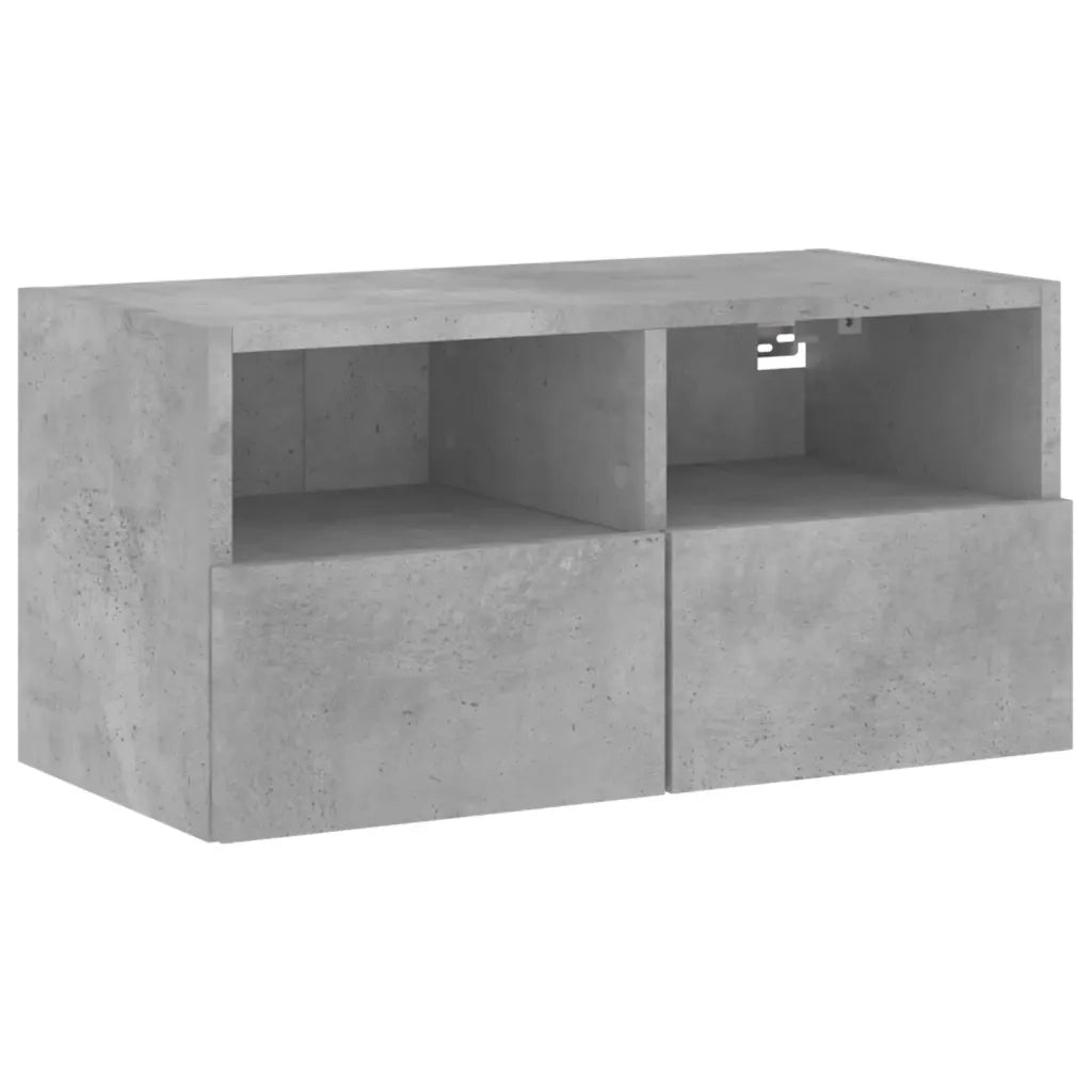 Mobile TV a Parete | Armadietto TV | Mobile Porta TV Grigio Cemento 60x30x30 cm Legno Multistrato