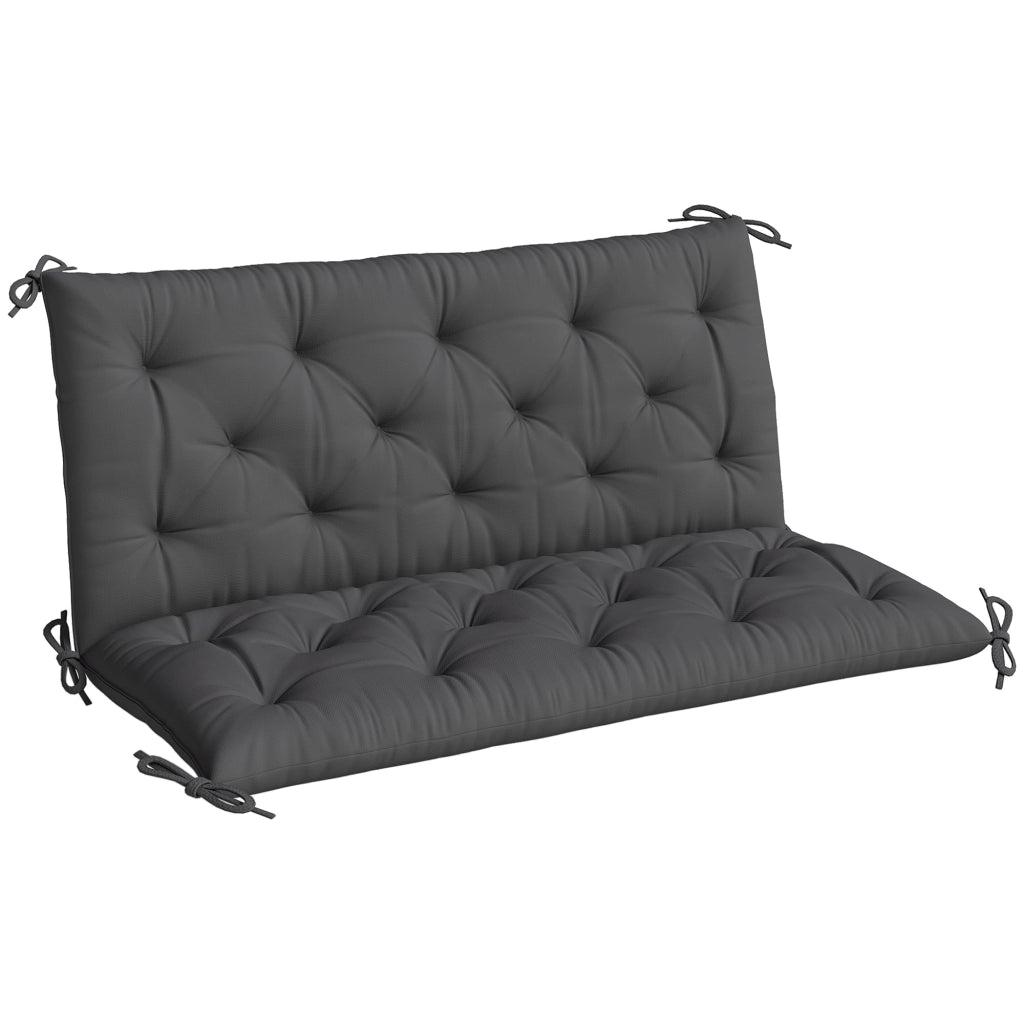 Cuscino per Panchina da Giardino ¨C Minimal ¨C 120x110x12 cm Nero