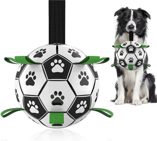 Palloni di gomma inespugnabili per cani, pallone da calcio per cani con manico, pallone da acqua per cani, giocattoli acquatici per cani, regali di compleanno per cani, palloni di gomma con pompa per cani di taglia media/grande