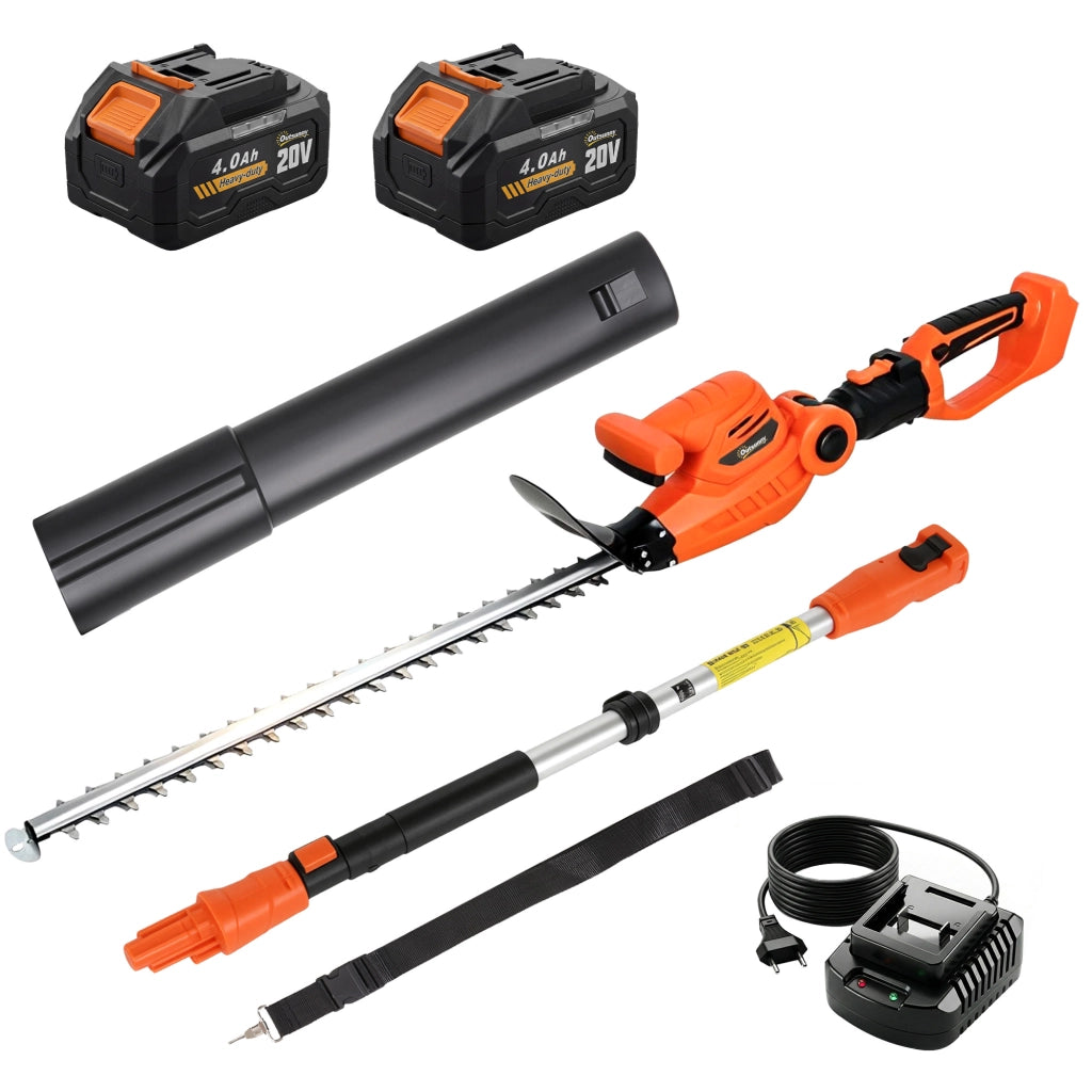 Tagliasiepi a Batteria con Palo Telescopico ¨C Xylo ¨C Alluminio 4000mAh 2 Batterie