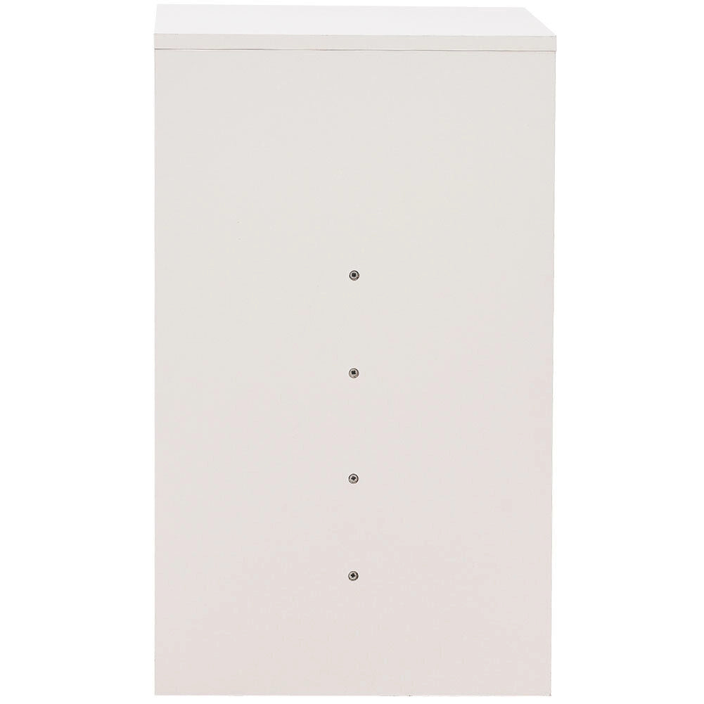 Comodino Mobiletto Moderno 1 Cassetto e 2 Ripiani Salvaspazio Bianco 39x39x65cm
