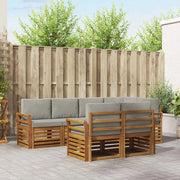 Set divano sezionale con cuscino 7 pcs Grigio Naturale e Chiaro 3374971
