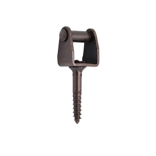 CAVALLOTTO A VITE 18MM OTTONE BRONZATO PER SERRAME